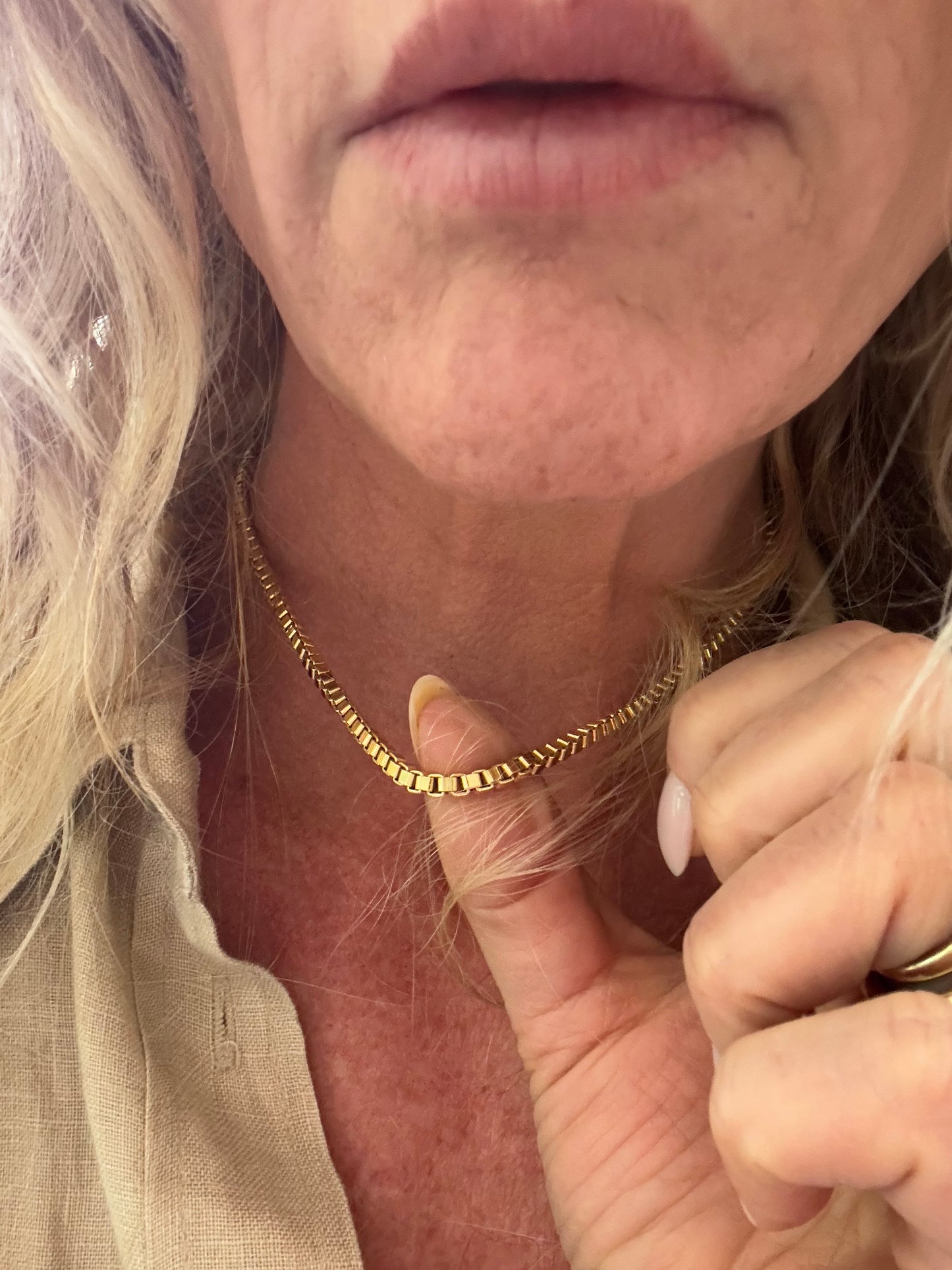 Slinky Box Chain, Gold Filled