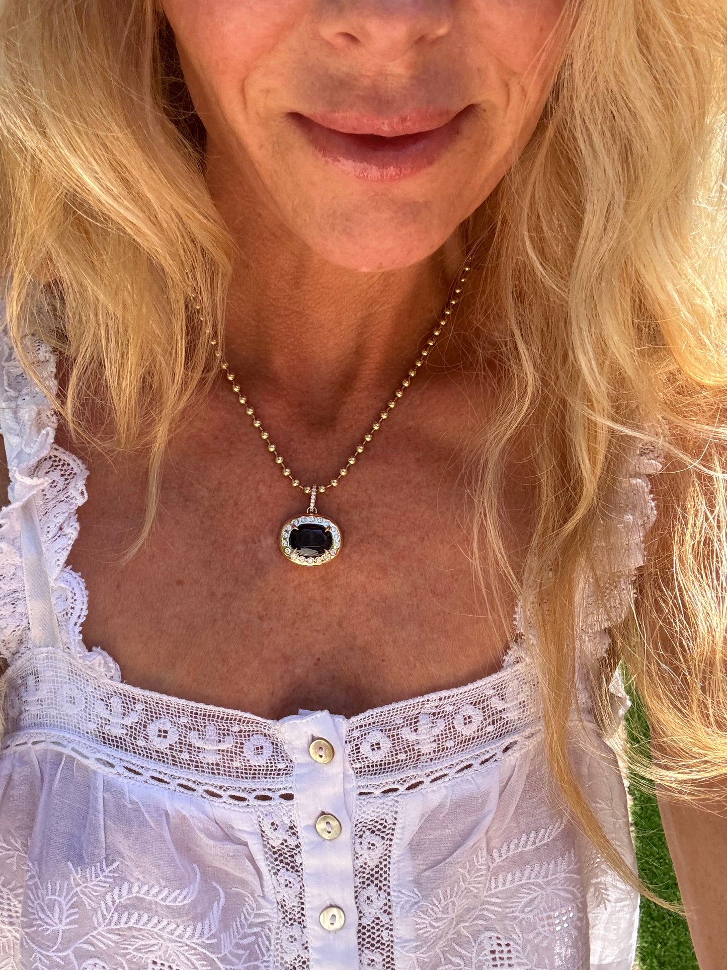 The Mega Gemstone Hestia Pendant