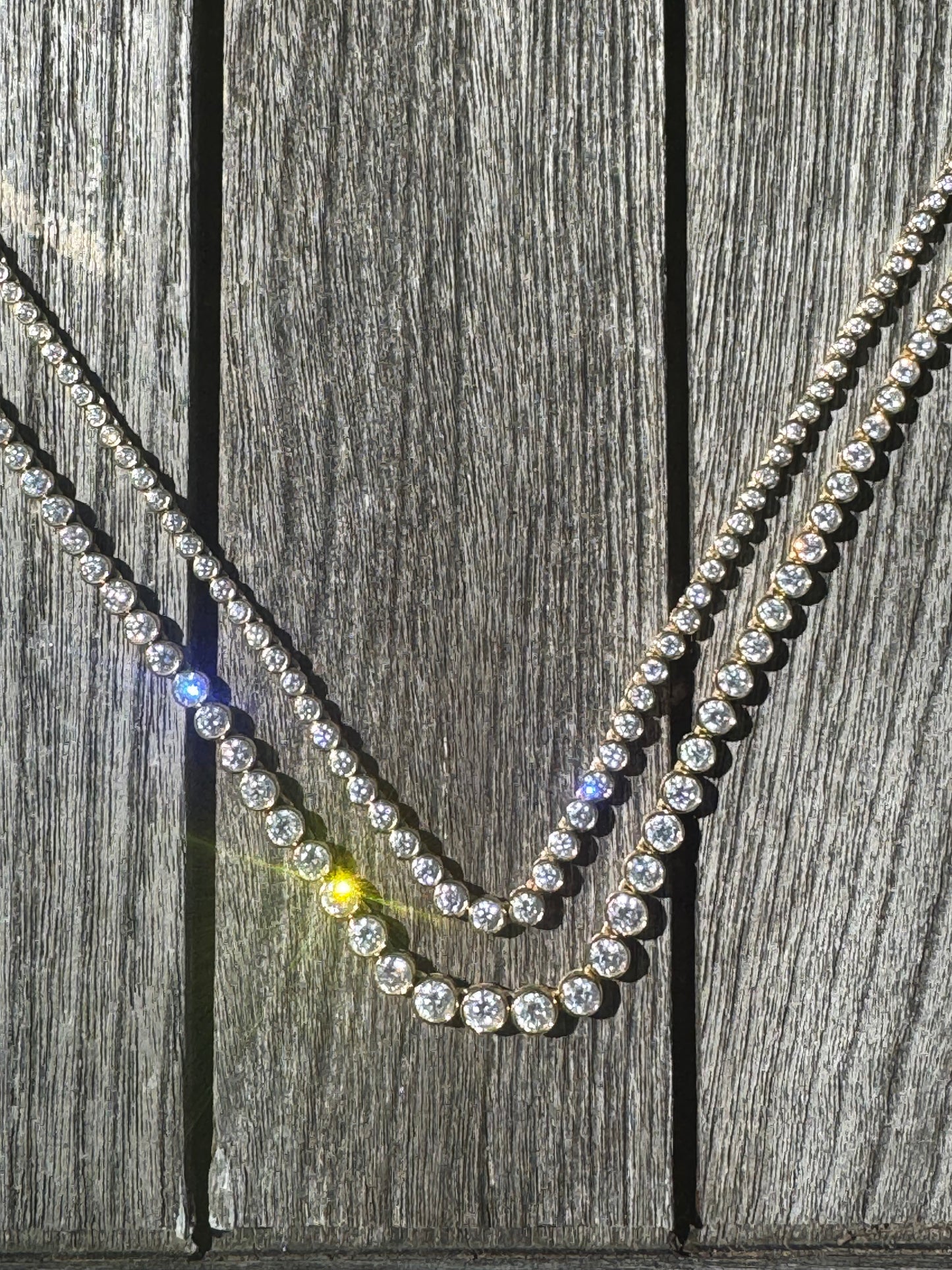 The Found By Jewels Graduated Bezel Tennis Necklace