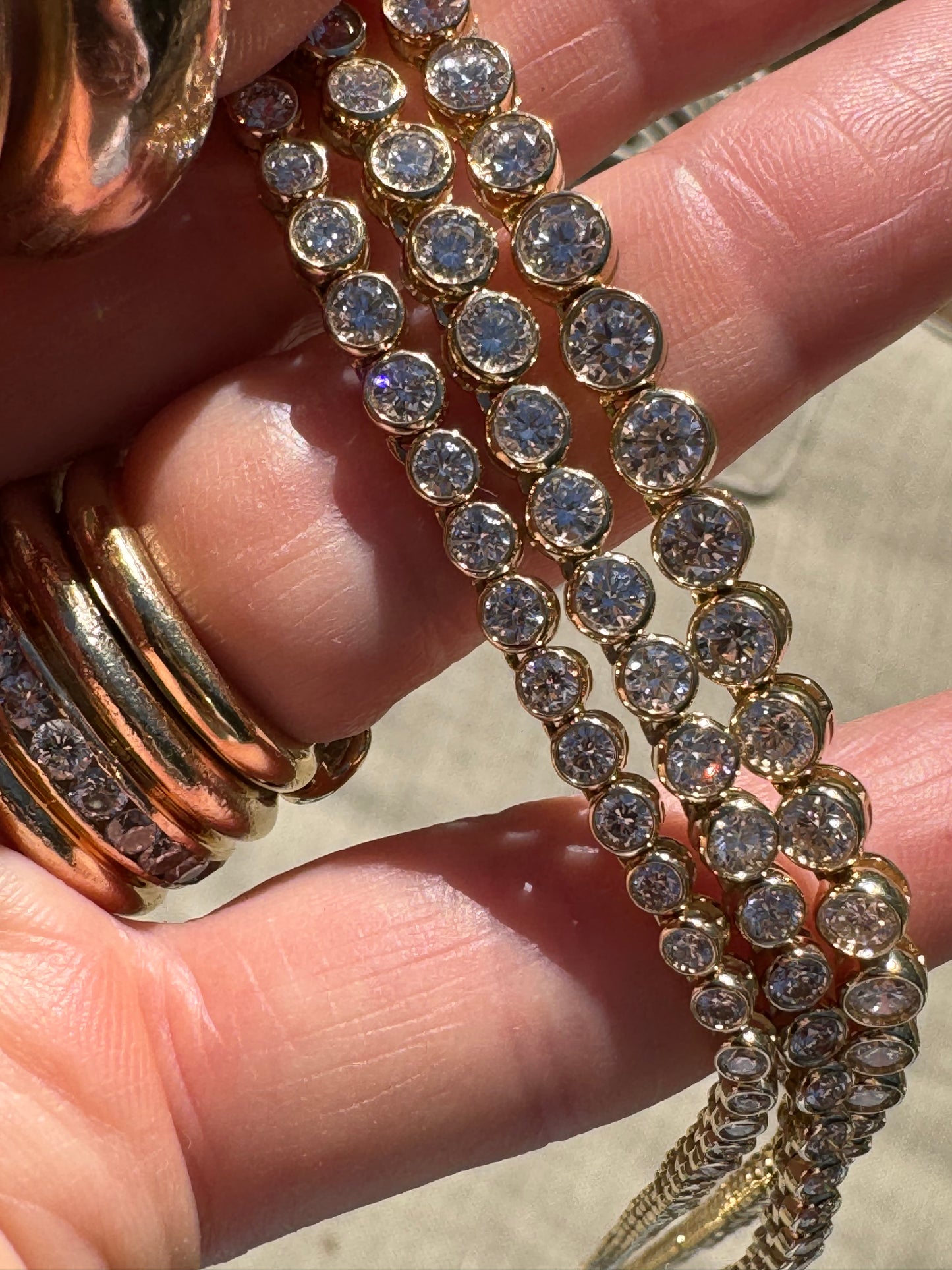 The Found By Jewels Graduated Bezel Tennis Necklace