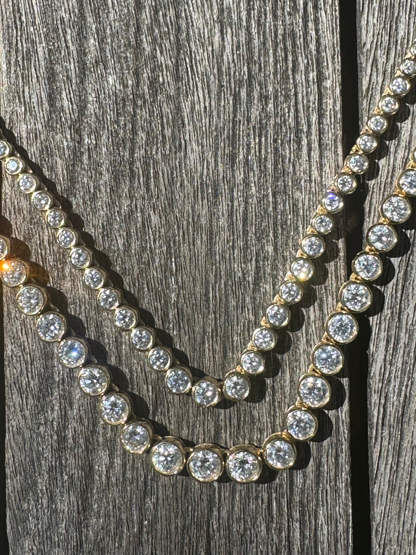 The Found By Jewels Graduated Bezel Tennis Necklace