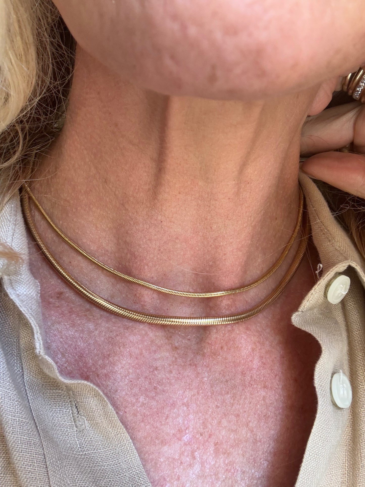 Silky Snake Chain, Medium: Gold Filled