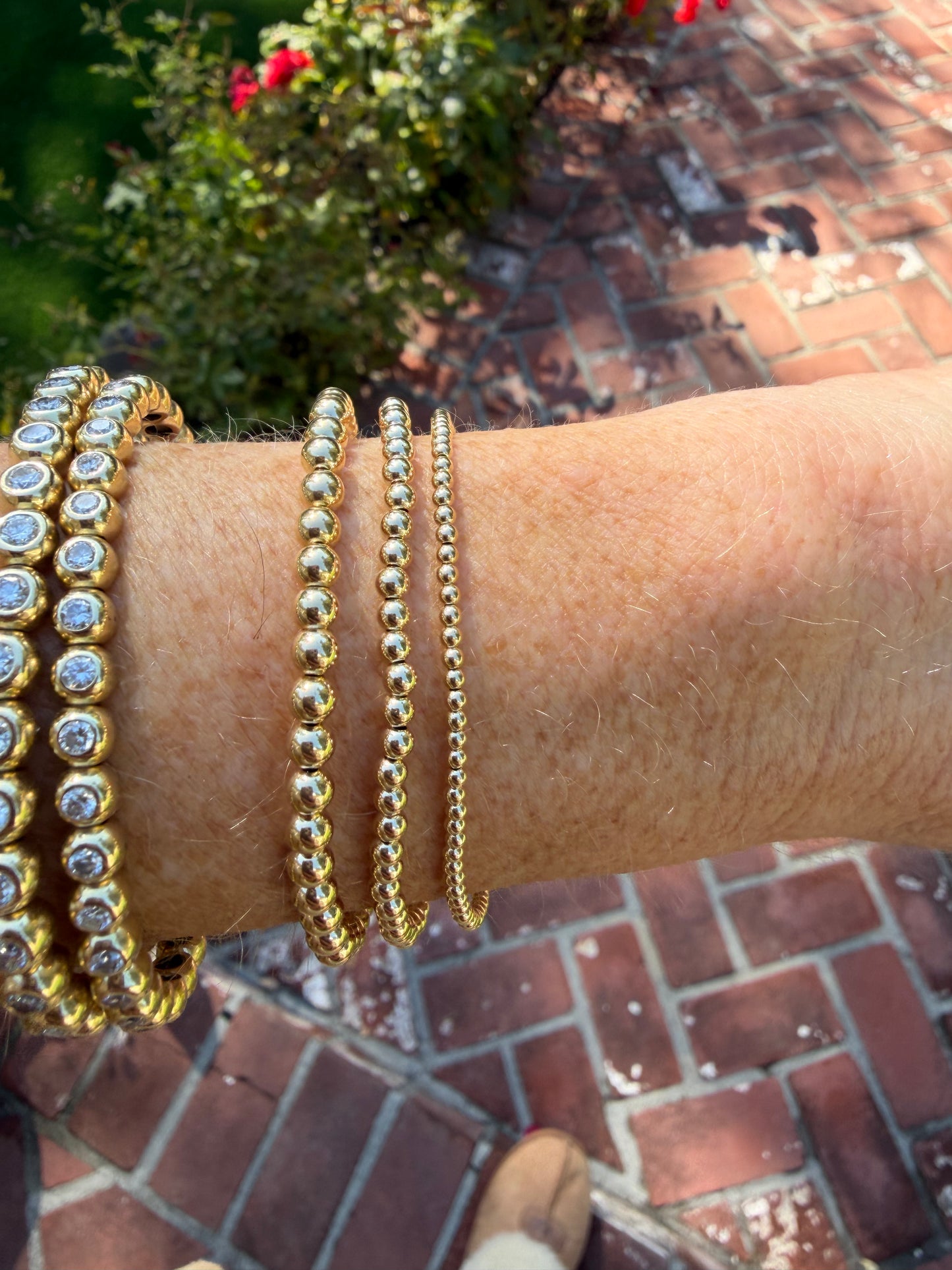 stackable stretchable bead bracelets