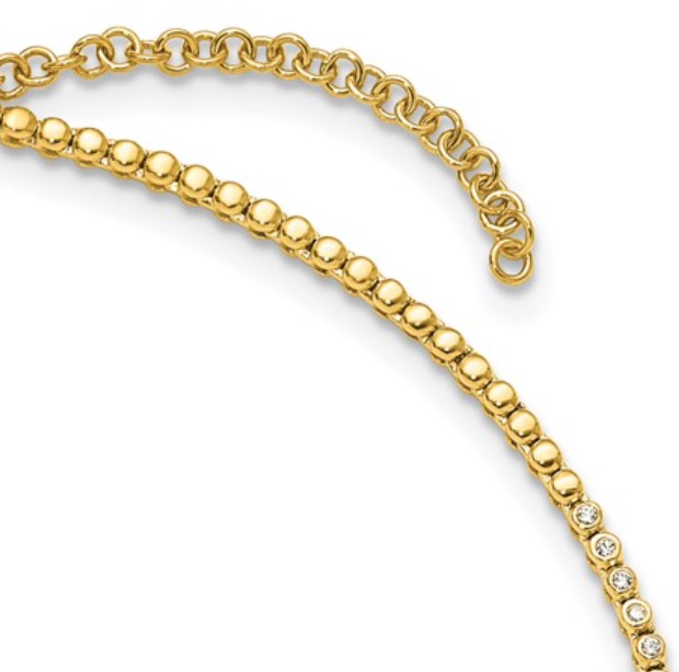 The Found By Jewels Graduated Bezel Tennis Necklace