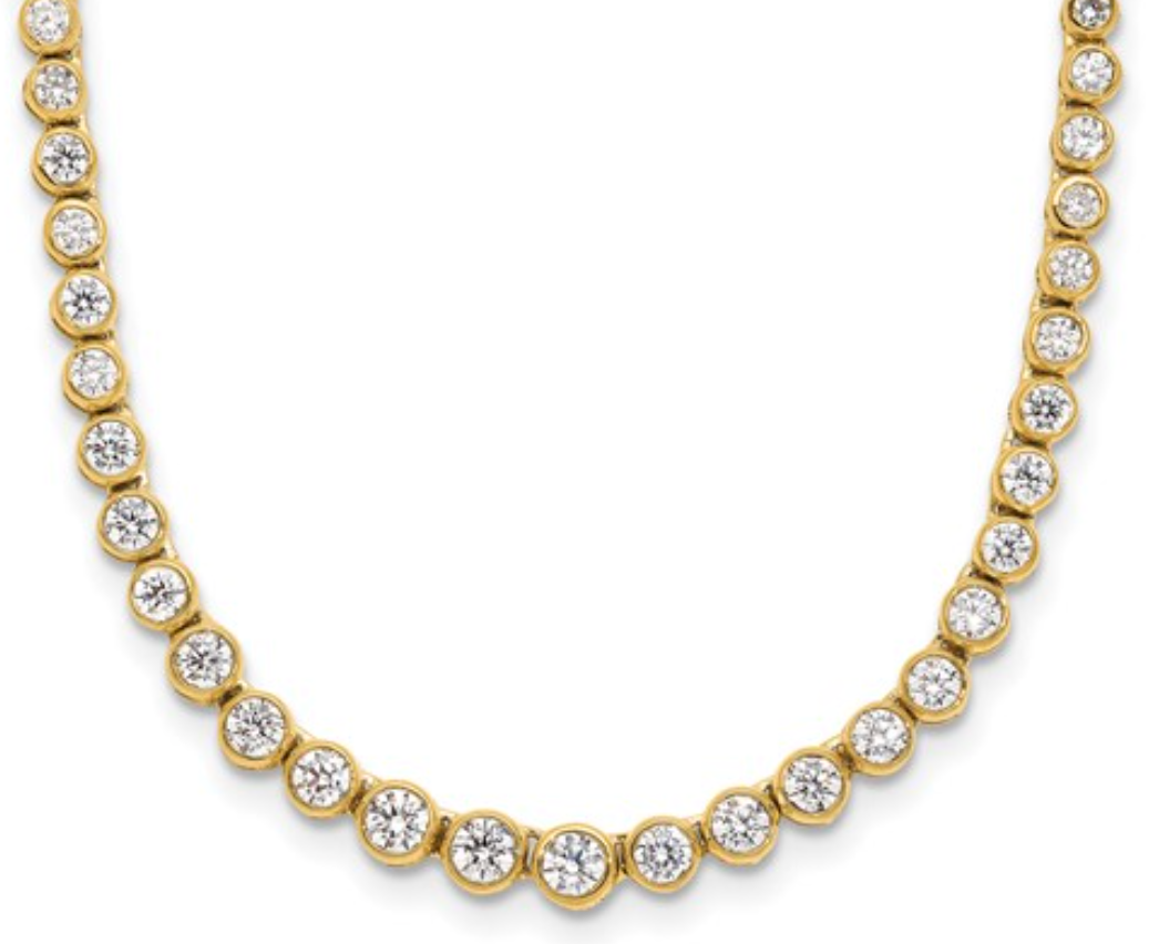 The Found By Jewels Graduated Bezel Tennis Necklace