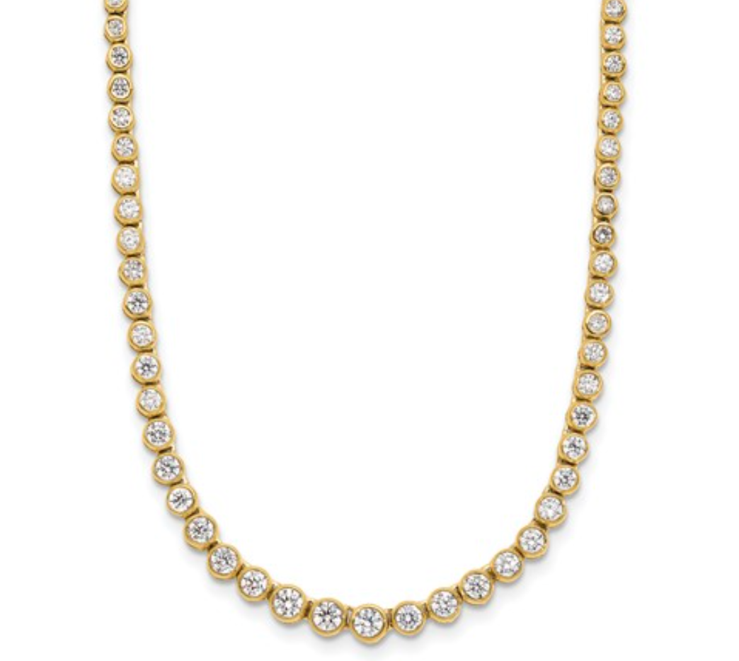 The Found By Jewels Graduated Bezel Tennis Necklace
