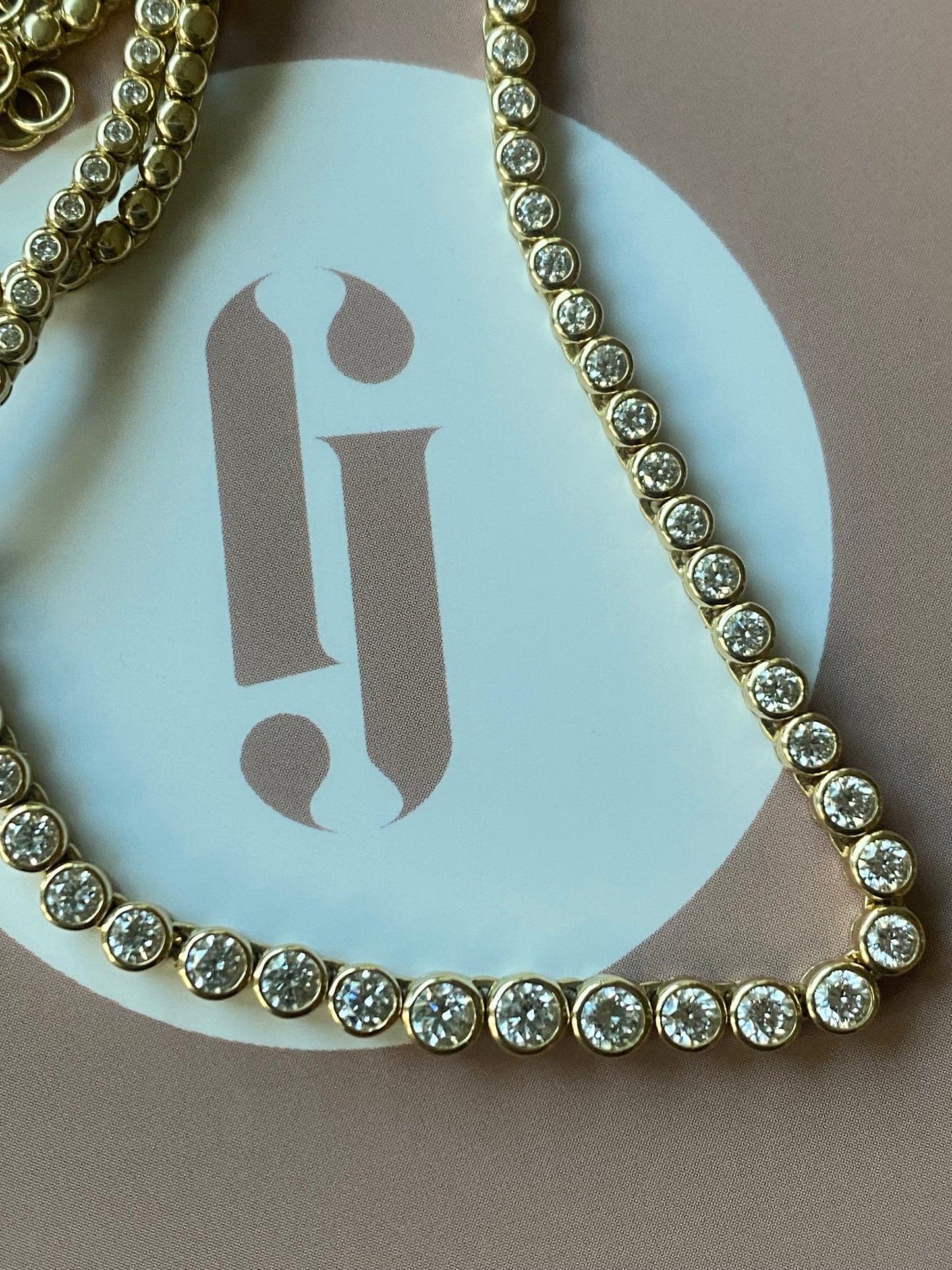 The Found By Jewels Graduated Bezel Tennis Necklace