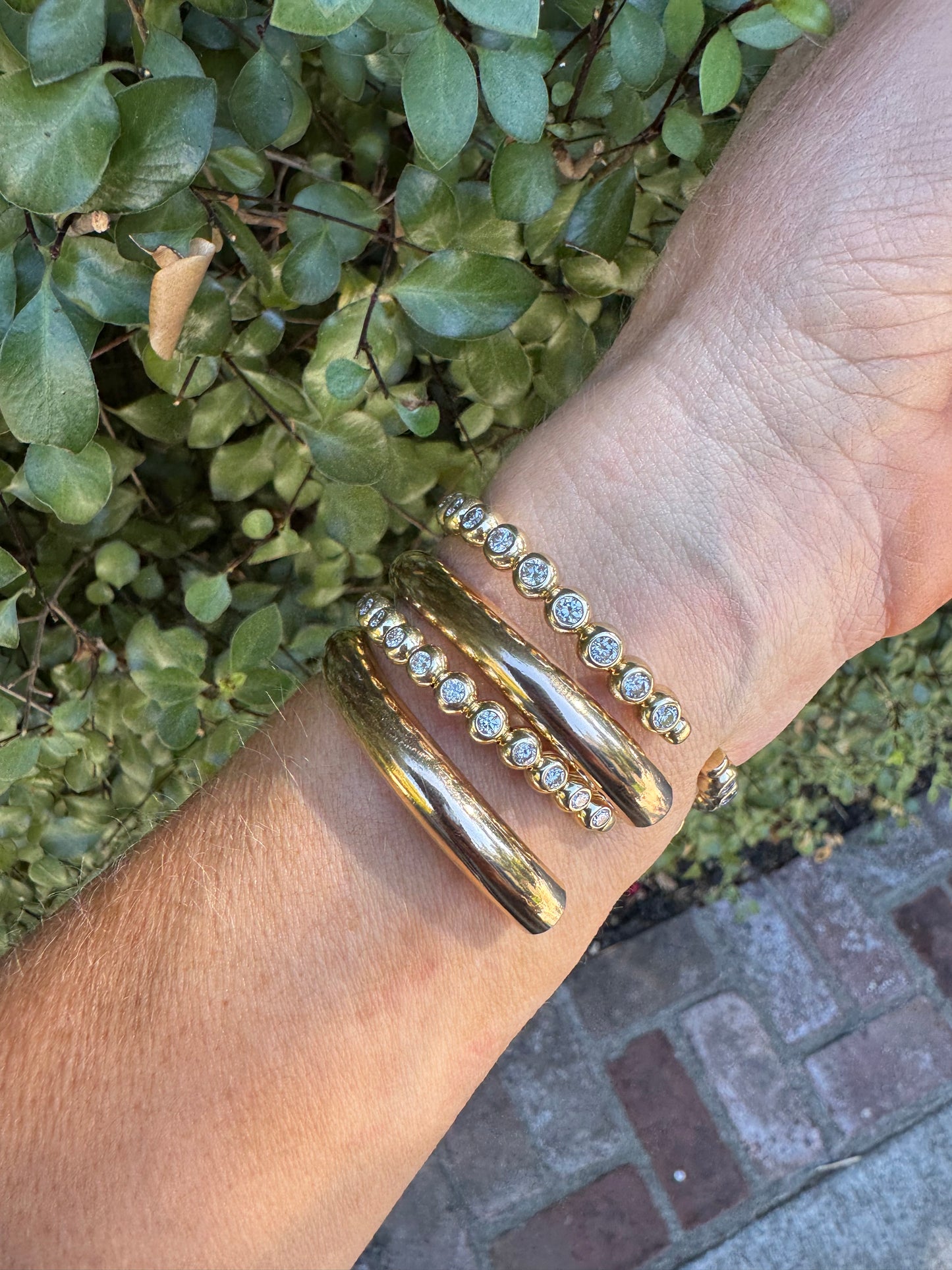 bubble cuff: gold filled