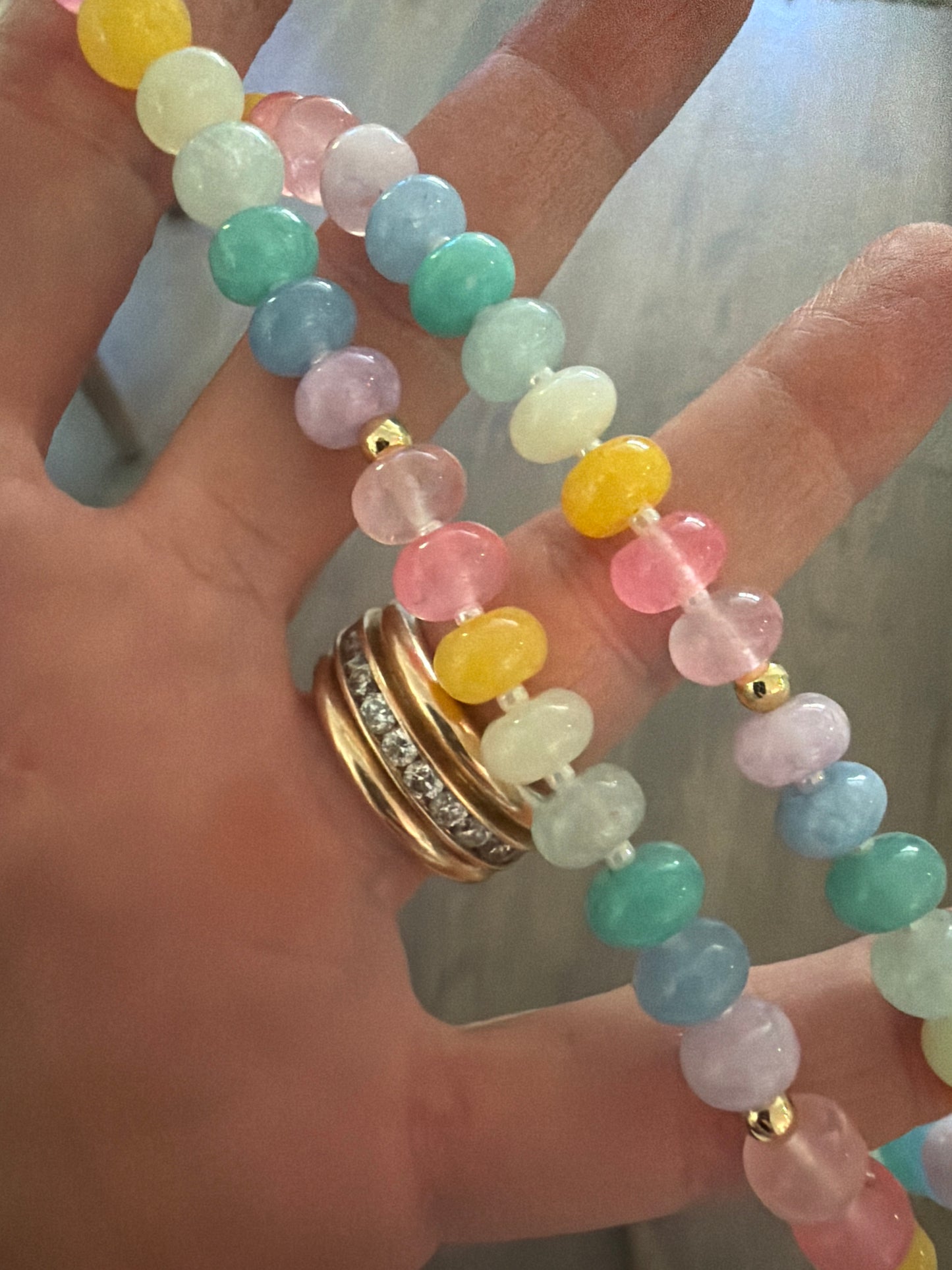 Beaded Pastel Candy Necklace