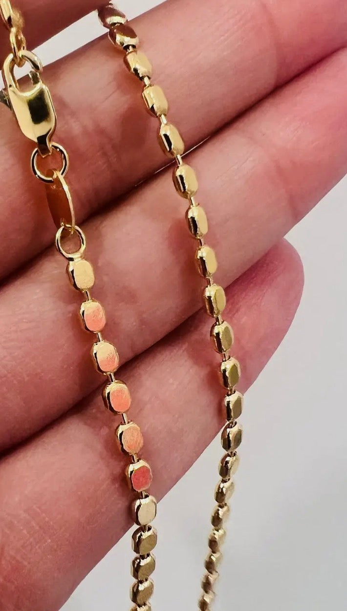 pre-order dainty, dazzling flat bead chain
